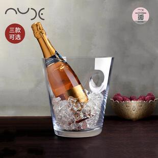 土耳其进口水晶玻璃香槟桶红酒冰桶圆形桶大号双耳降温家用 NUDE