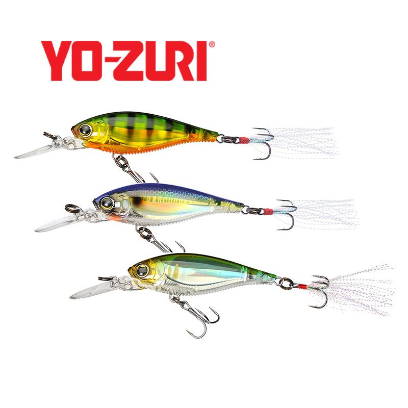 日本友祝YO-ZURI 悬浮米诺3D棱镜R1104长唇板翘嘴鲈鱼鲈鱼鱼饵