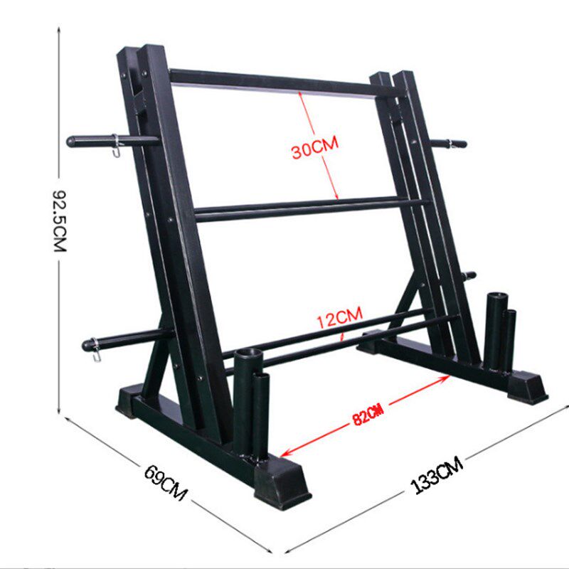 健身房家用商用多功能三层哑铃架壶铃架杠铃架哑铃收纳架健身器材