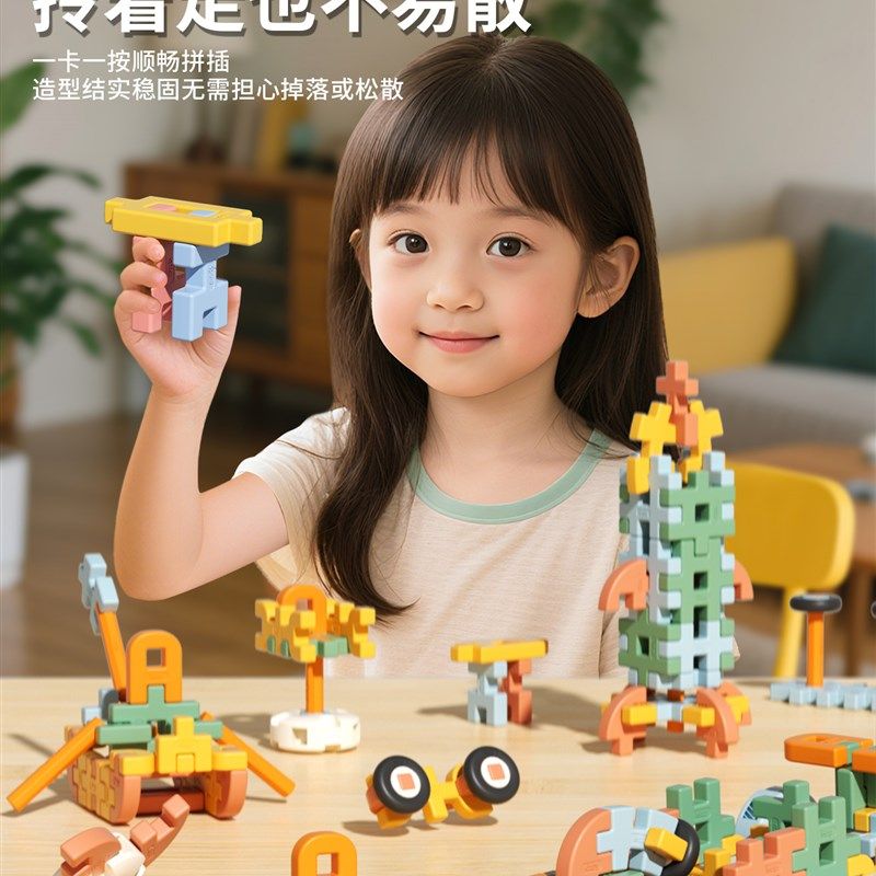 6至12岁儿f童积木拼图2025男孩最喜欢的流行玩具女孩手工拼图组装