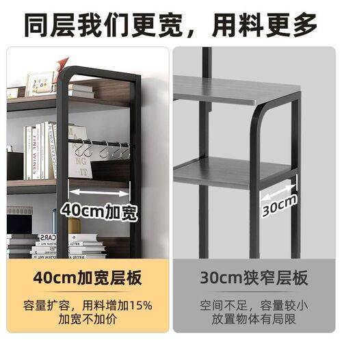 书架收纳架落地多层置物架靠墙桌面小架多功能收纳放置厨房客厅