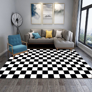 方块格子客厅卧室沙发榻榻米玄关阳台地毯进门门垫床边.垫子可裁