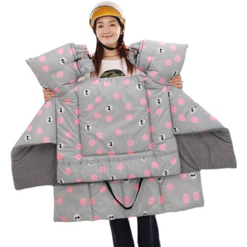 冬季挡风被小型电动车挡风罩冬天加绒加厚加大防寒保暖棉双面防