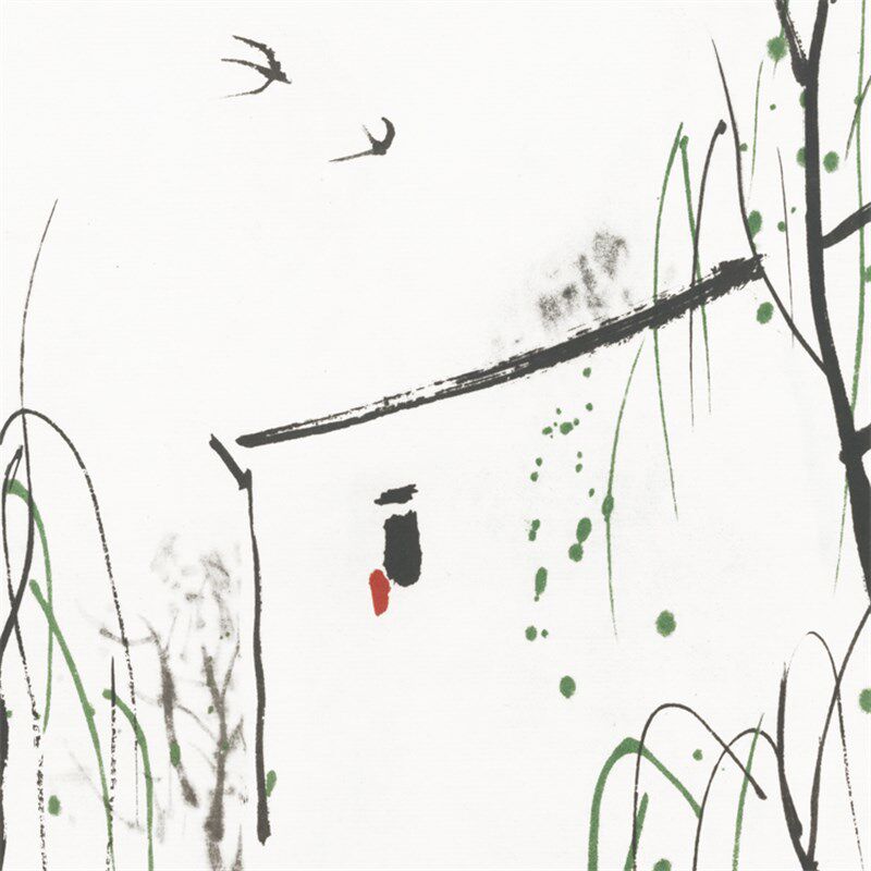 吴冠中版画春珂罗版原作版画装饰画江南水乡小镇风光风情国画字画