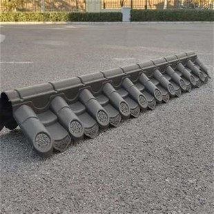 12墙双面一体围墙仿古瓦围挡压顶琉璃瓦中式院墙装饰塑料瓦墙头瓦