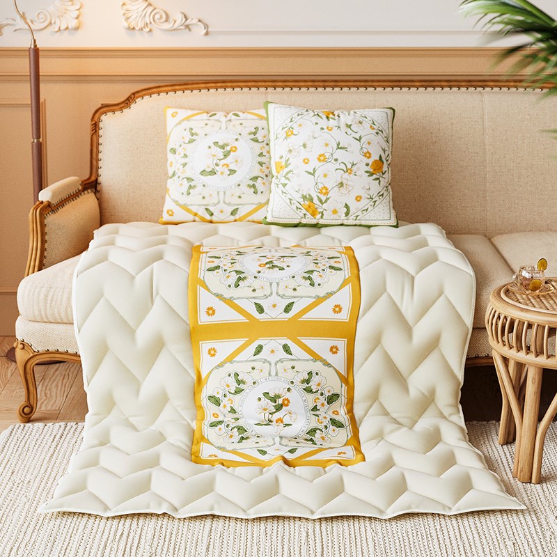 清新雏菊车载两用抱枕被二合一办公室靠枕被子两用卧室沙发空调毯