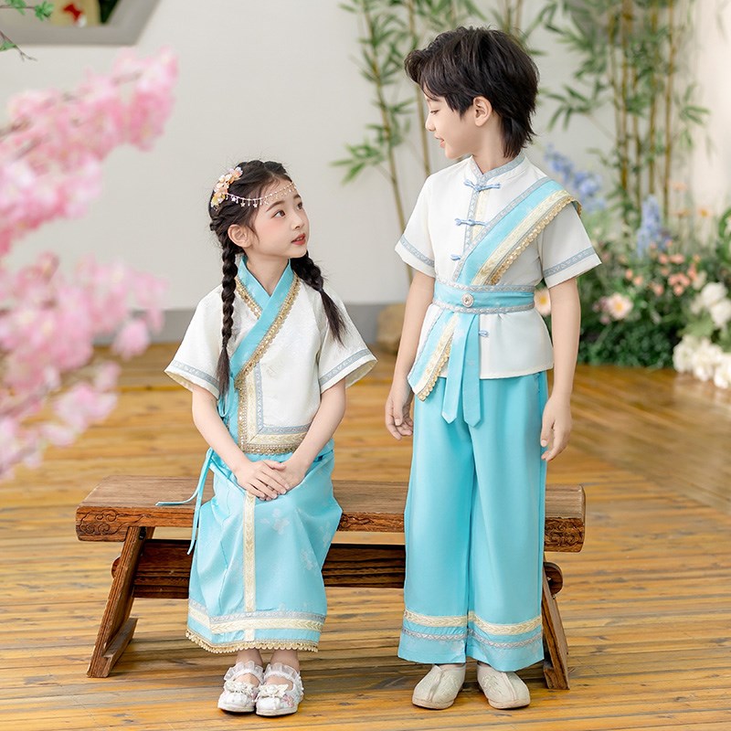傣族服装男童新款儿童三月三少数民族成人夏季云南西双版纳傣族裙