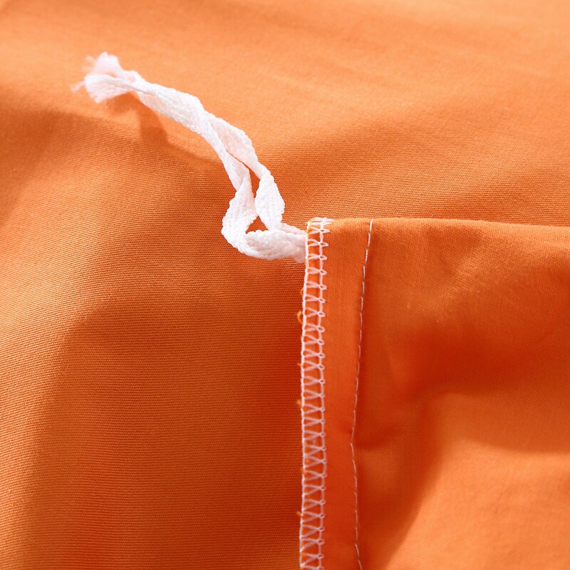 全棉四季款简约素色橙色单品被套斜纹活性印染纯色桔色被罩
