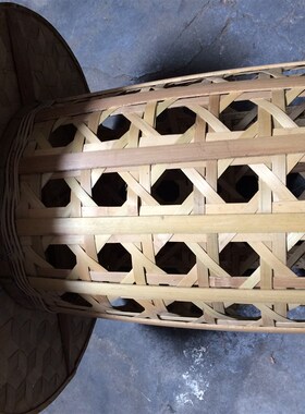 德宏新款傣族竹编圆桌 方桌子手工编织饭桌茶具工艺品摆件家居饰