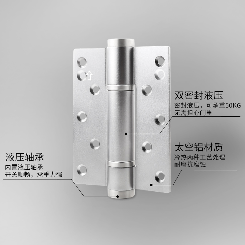 隐形门合页弹簧自动回弹折叠阻尼关门定位闭门器铰链木门暗门静音