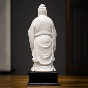 陶瓷孔子摆件白瓷人物雕像孔夫子像雕塑书房客厅酒柜送老师纪念品
