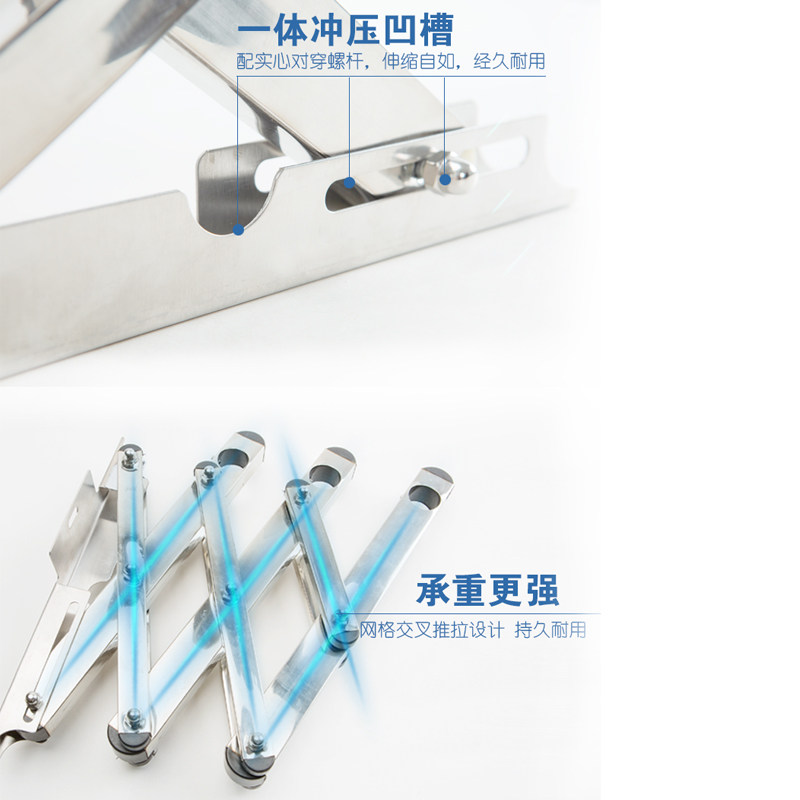 不锈钢晾衣架折叠家用被子隐形室内阳台晾衣杆推拉晒衣架侧装凉衣