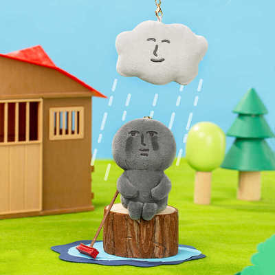 起重集 粉红兔子周边变装毛绒玩具水母黑黑挂件钥匙扣送朋友礼物