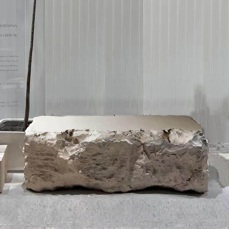 室内服装陈列摆台模型舞台背景仿真石头平台道具古建装饰定做