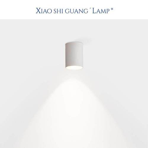 极简明装射灯led深防眩免开孔cob吸顶式筒灯家用背景墙过道无主灯