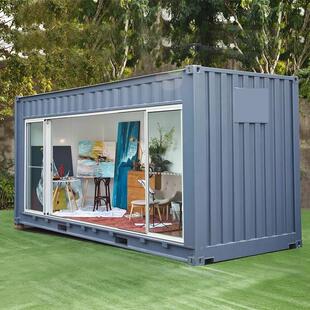 武汉定制大波纹集装箱高端别墅简易阳光办公移动房彩钢板住人工地