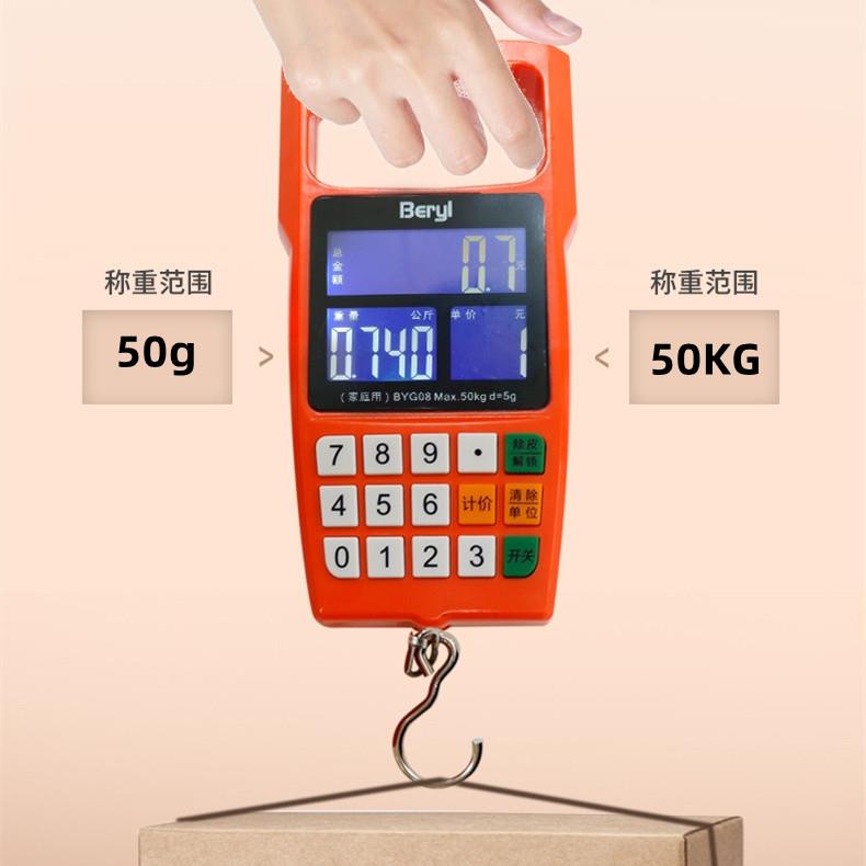 贝雅手提秤计价秤卖菜秤台秤50kg电子秤快递秤买菜称弹簧秤钓鱼称
