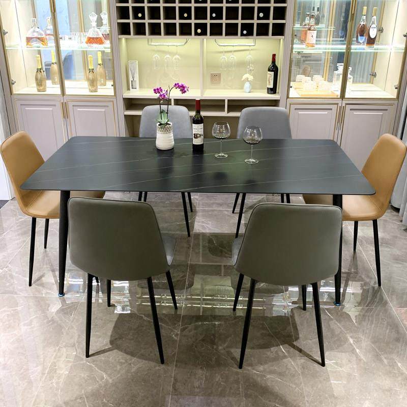 意式岩板餐桌现代简约轻奢北欧进口高端定制家用小户型餐桌椅组合,住宅家具,岩板餐桌,淘宝优惠券,粉丝福利购,淘宝优惠卷