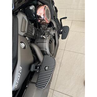 奔达黑旗500改装加大脚踏板 前后踩挂档杆 加长后挡泥板 防甩泥