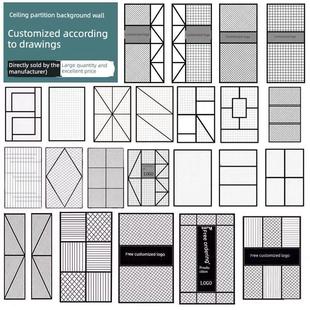 可定制铁网格网吊顶工业风隔断屏风餐厅装饰镂空网片门口护栏