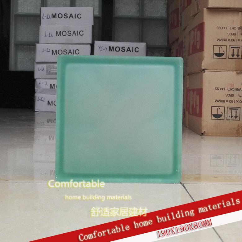 进口宝石绿云雾纹磨砂彩色玻璃砖玄关卫生间隔断墙厂家直销正品款