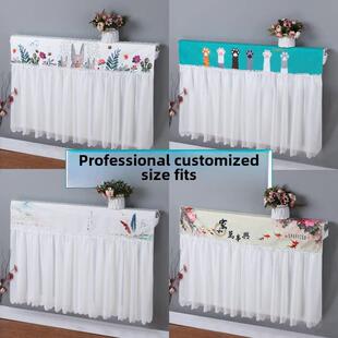 老式暖气片装饰罩家用防尘罩套遮挡帘铸铁布艺防熏墙简约全包定制