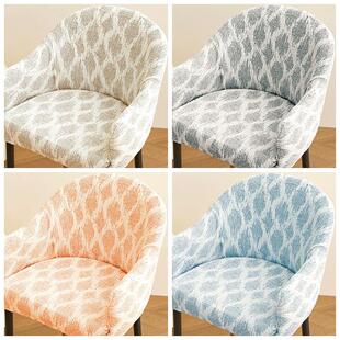 高端加厚半圆大弧形椅子套罩矮靠背沙发单人圈梳化妆扶手座餐桌凳