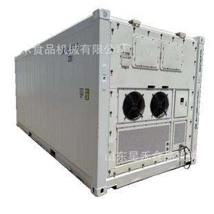 工厂直销40尺集装 铝搁架高效速冻库肉类海 箱冷冻库 18度可移动式