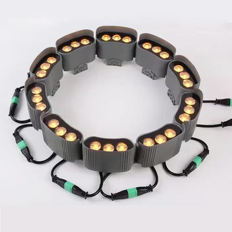 户外防水抱树灯圆形射灯公园景观亮化铝壳照树灯超亮投光灯