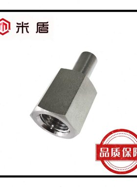 316L不锈钢卡套自动焊接管接头 G1/4内螺纹-3/8管焊接转接头