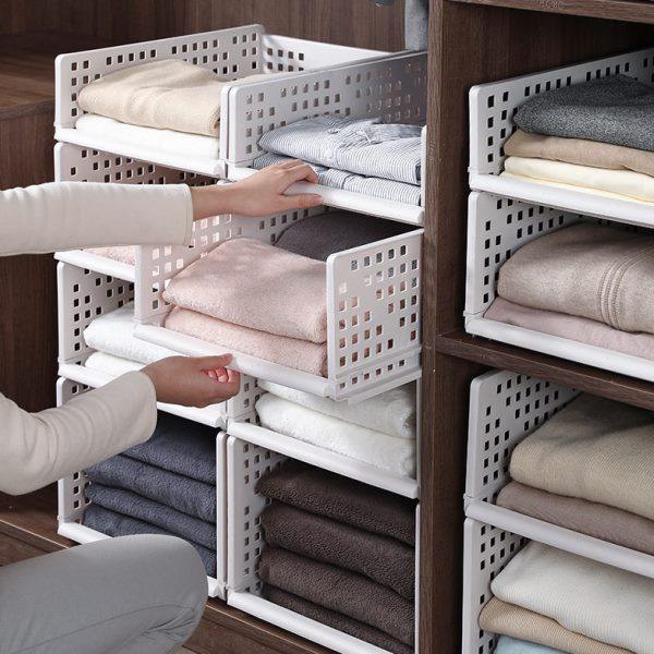 衣柜收纳分层隔板收纳多层分隔衣橱置物架整理架抽屉式收纳筐,收纳整理,脏衣篮,淘宝优惠券,粉丝福利购,淘宝优惠卷
