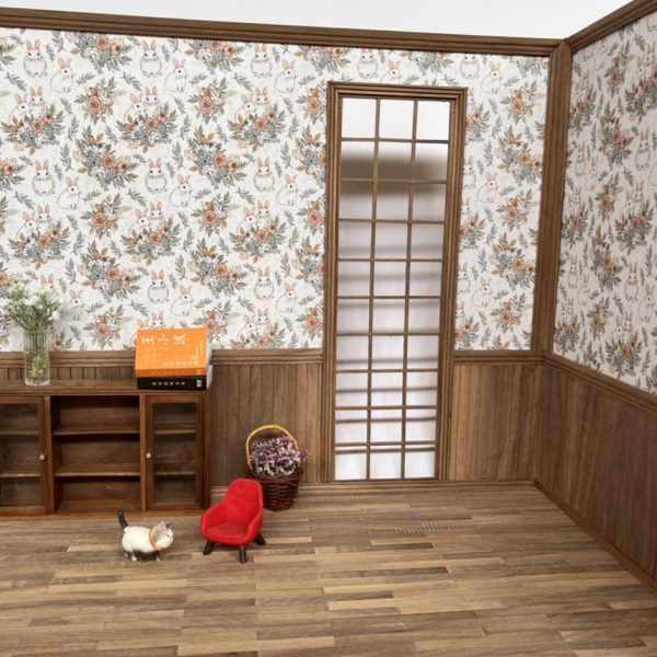 展示黑胡桃小bjd布屋6分娃拍照模型6屋娃1:定制场景