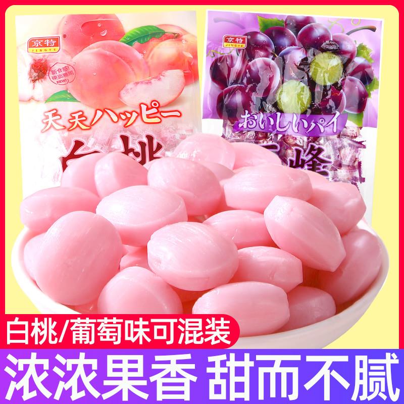 新货日系白桃糖果汁硬糖水