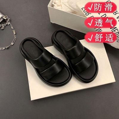 工作鞋女凉鞋黑色软底舒适