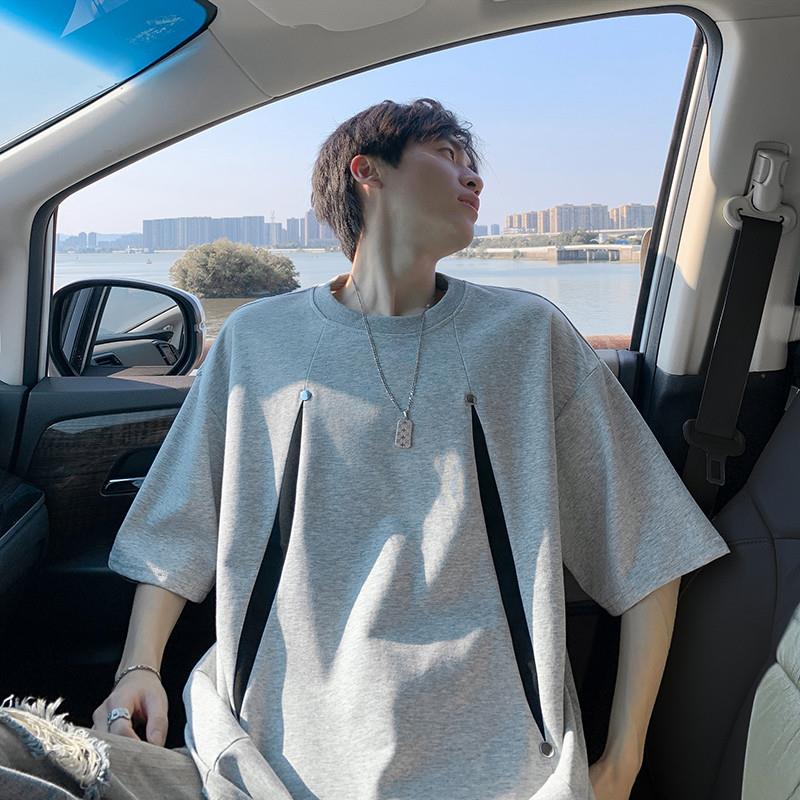 解构设计感短袖t恤男2025