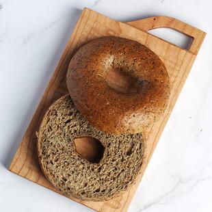 新货咖啡奇亚籽全麦贝果面包手工欧包营养早餐零食健身点