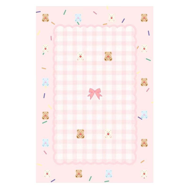 可爱地毯女孩卧室床边垫加厚儿童娱乐区地垫短绒全铺床前床下脚垫