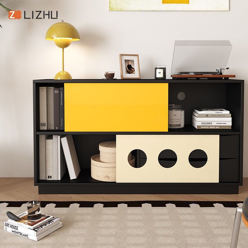 俪住定制中古风拼色边柜餐柜靠墙一体收纳柜客厅收纳柜电视边柜,住宅家具,餐边柜,淘宝优惠券,粉丝福利购,淘宝优惠卷