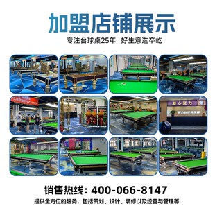 卒屹台球桌标准型家用室内桌球台标准型成人商用球房中式黑八桌子