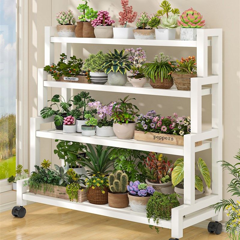 阳台花盆置物架落地式多层阶梯式多肉花架绿植展示架植物托架挂架,收纳整理,阳台置物架,淘宝优惠券,粉丝福利购,淘宝优惠卷