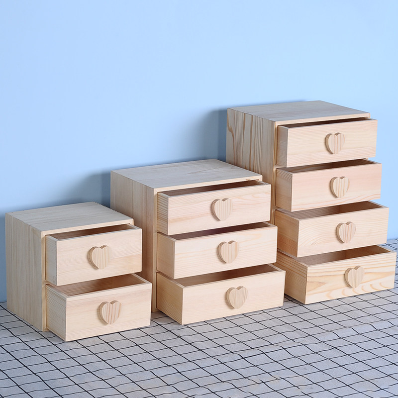 实木收纳盒桌面木制化妆品多层抽屉式办公木质小储物柜a4整理盒,收纳整理,收纳柜,淘宝优惠券,粉丝福利购,淘宝优惠卷