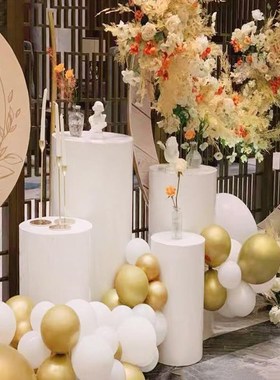 婚庆道具舞台橱窗生日Paty蛋糕甜品台摆件圆柱甜品桌婚礼摆件