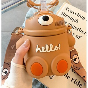 可爱保温杯女生高颜值大容量超萌少儿水杯学生吸管杯子