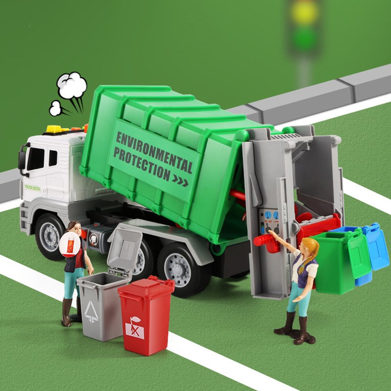 大号垃圾环卫车工程模型惯性耐摔清洁垃圾分类礼品儿童男孩玩具