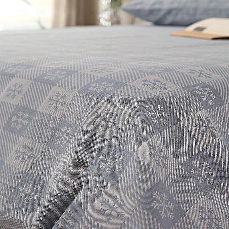 透气亲肤100全棉提花老粗布加厚床单单人双人三件套被单套件