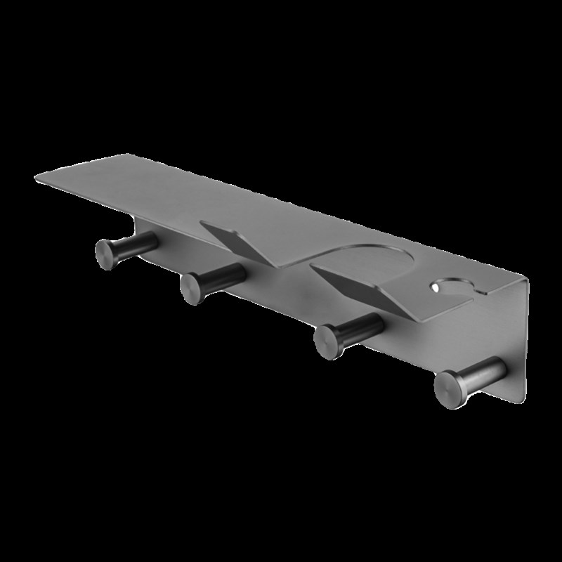 极简枪灰色加长吹风机置物架卫生间浴室电吹风挂架带挂钩浴室五金