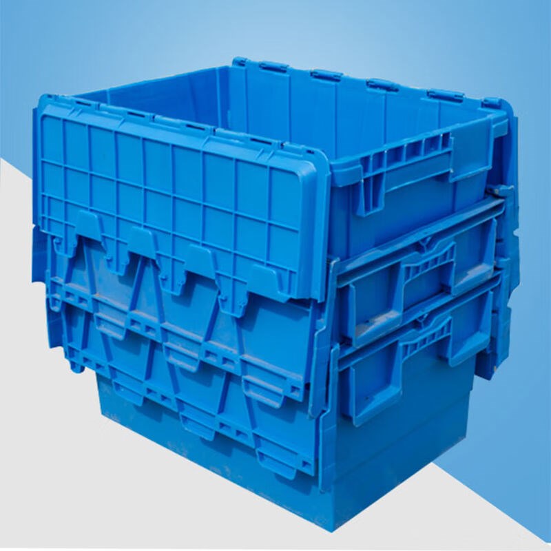 良至周转箱带盖加厚塑料物流箱长C方形转运周转筐斜插式储物配送