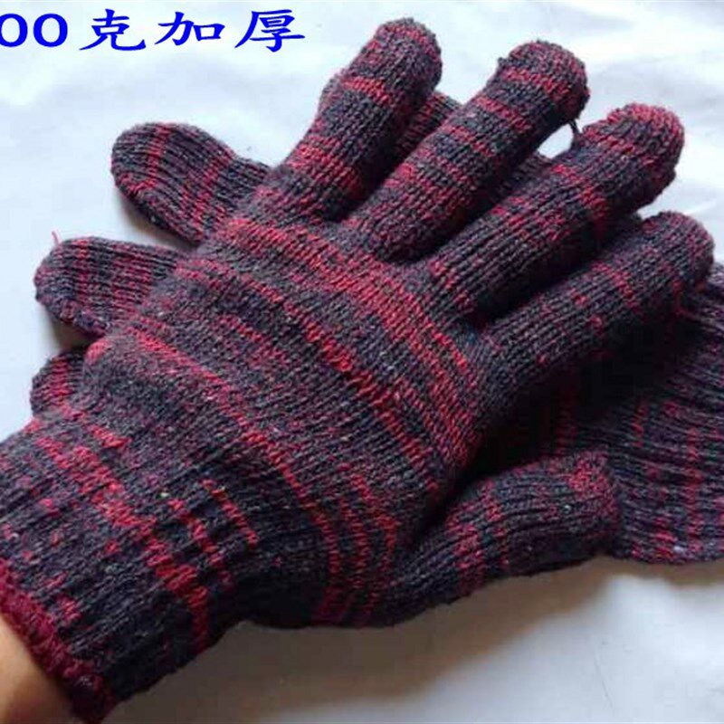 手套劳保耐磨加厚工作线手套机修工人工地劳动棉线纱手套60双