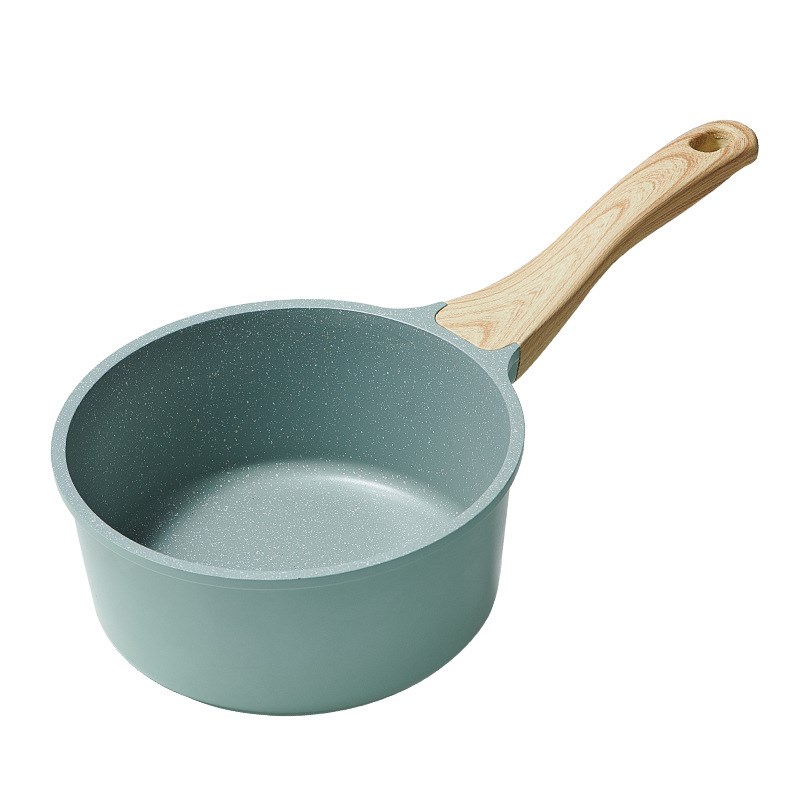 麦饭石小奶锅不粘j锅18CM泡面锅辅食F锅热奶锅家用牛奶锅小汤锅煮