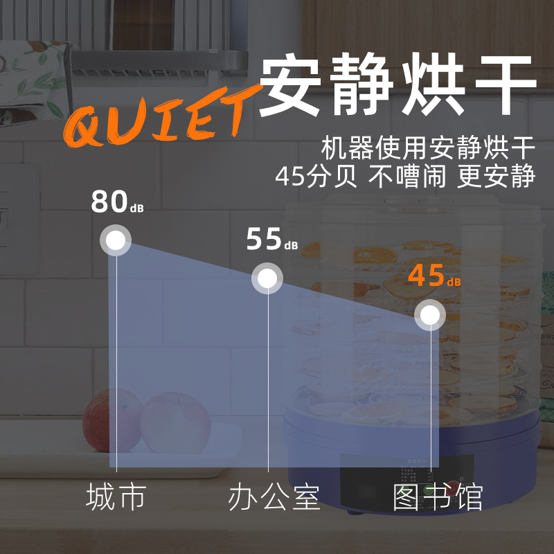果蔬干果机水果烘干机家用触控食物脱水机肉干Q药材荔枝食品风干